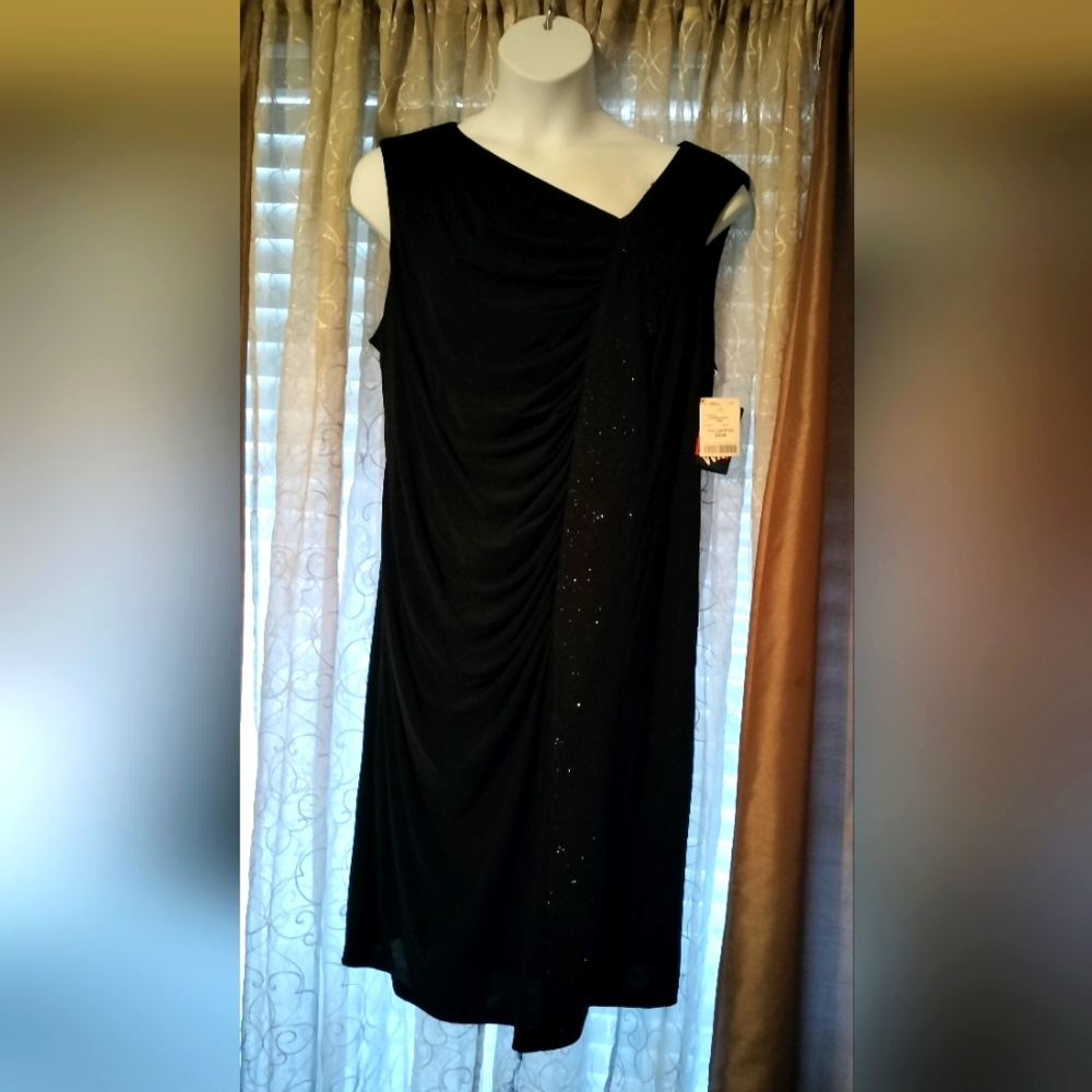 Sexy Black Dress with Sequin Detail